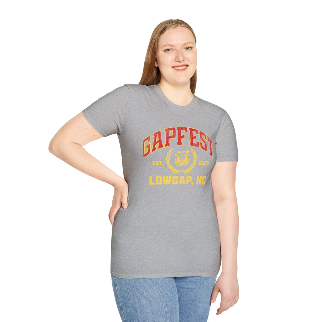 Gapfest Front Design Fitted T-Shirt — Vintage College Crest Tee
