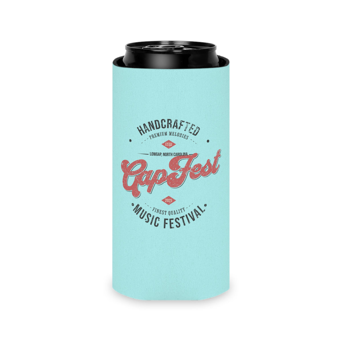 GapFest Can Cooler - GapFest Vintage Logo Design (Aqua)