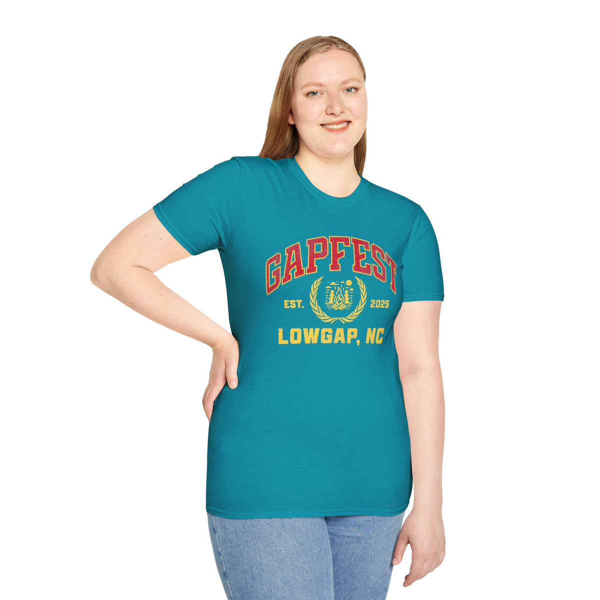 Gapfest Front Design Fitted T-Shirt — Vintage College Crest Tee