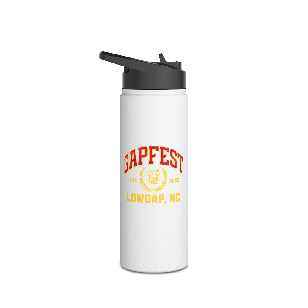 GapFest Stainless Steel Water Bottle — Retro Sports Logo Insulated Bottle