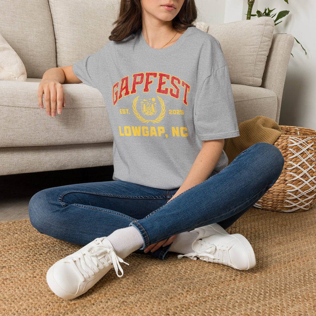 Gapfest Front Design Fitted T-Shirt — Vintage College Crest Tee