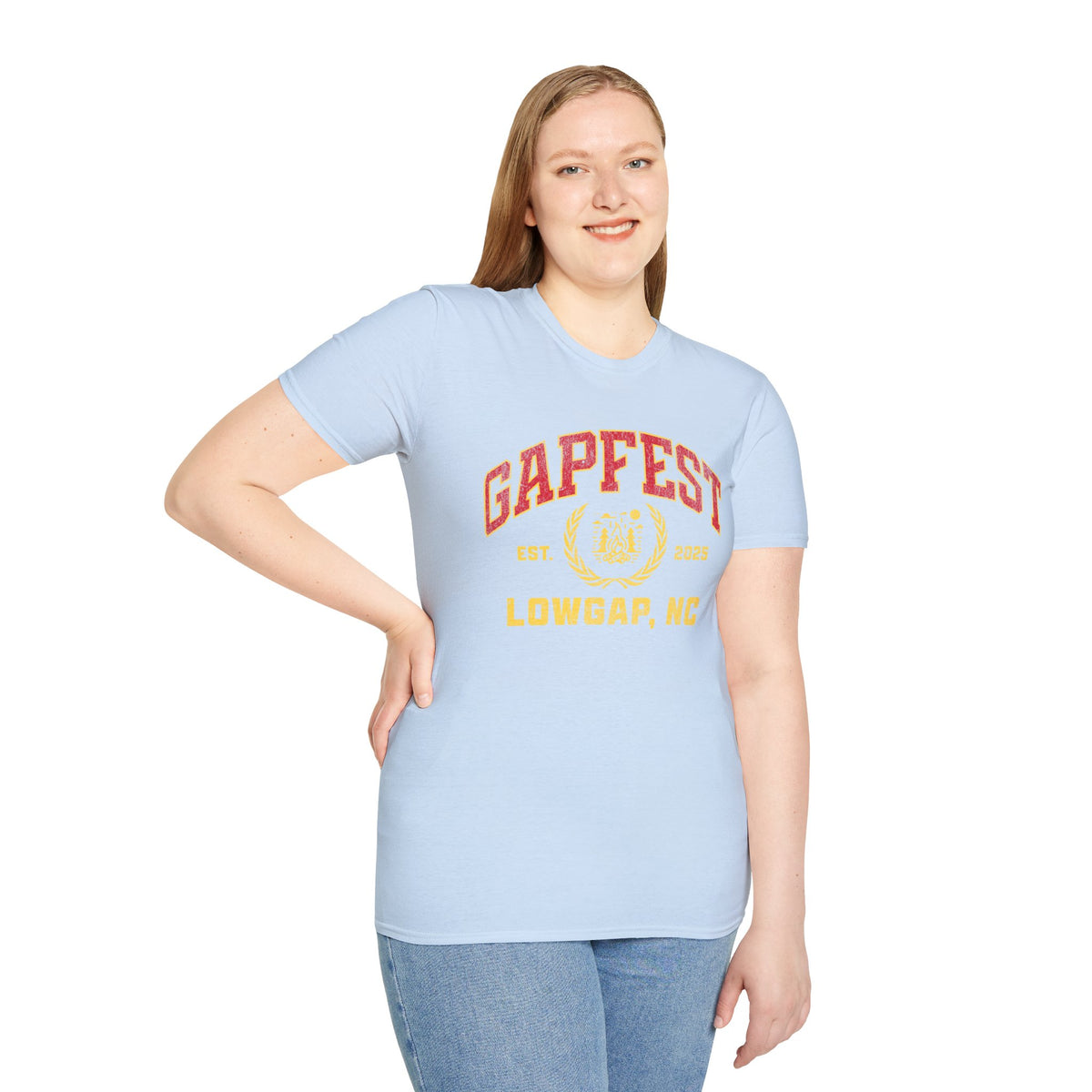 Gapfest Front Design Fitted T-Shirt — Vintage College Crest Tee