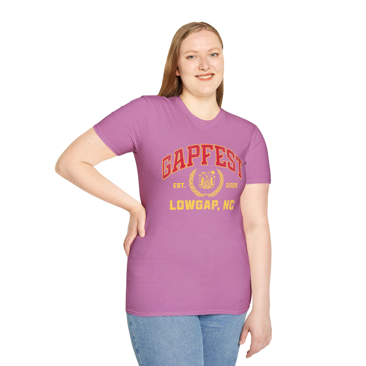 Gapfest Front Design Fitted T-Shirt — Vintage College Crest Tee