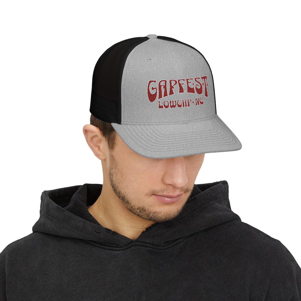 Embroidered GapFest 2025 OG Trucker Cap - Vintage Distressed Snapback Hat