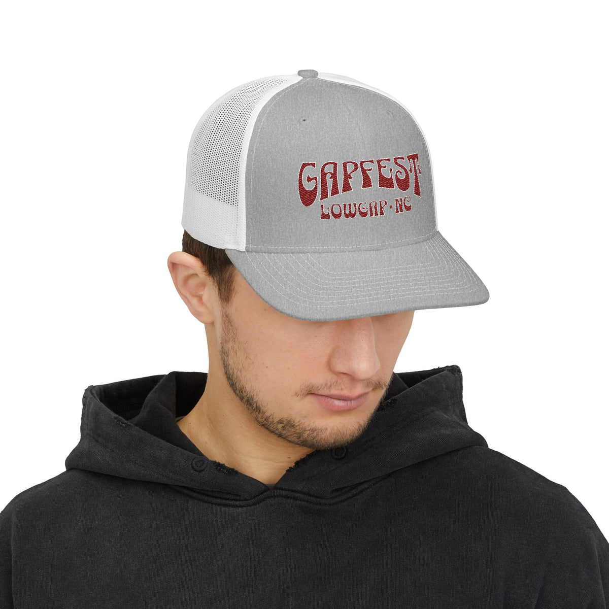 Embroidered GapFest 2025 OG Trucker Cap - Vintage Distressed Snapback Hat