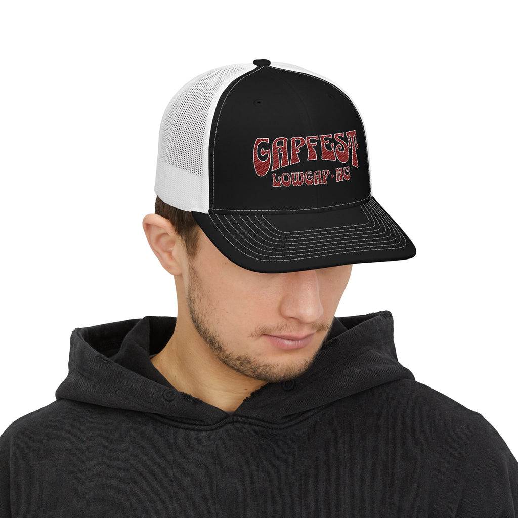 Embroidered GapFest 2025 OG Trucker Cap - Vintage Distressed Snapback Hat