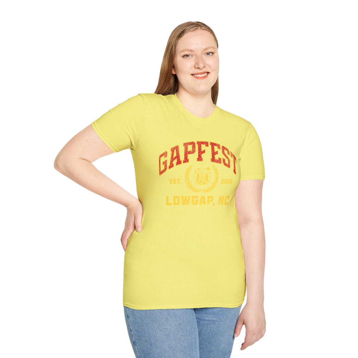 Gapfest Front Design Fitted T-Shirt — Vintage College Crest Tee