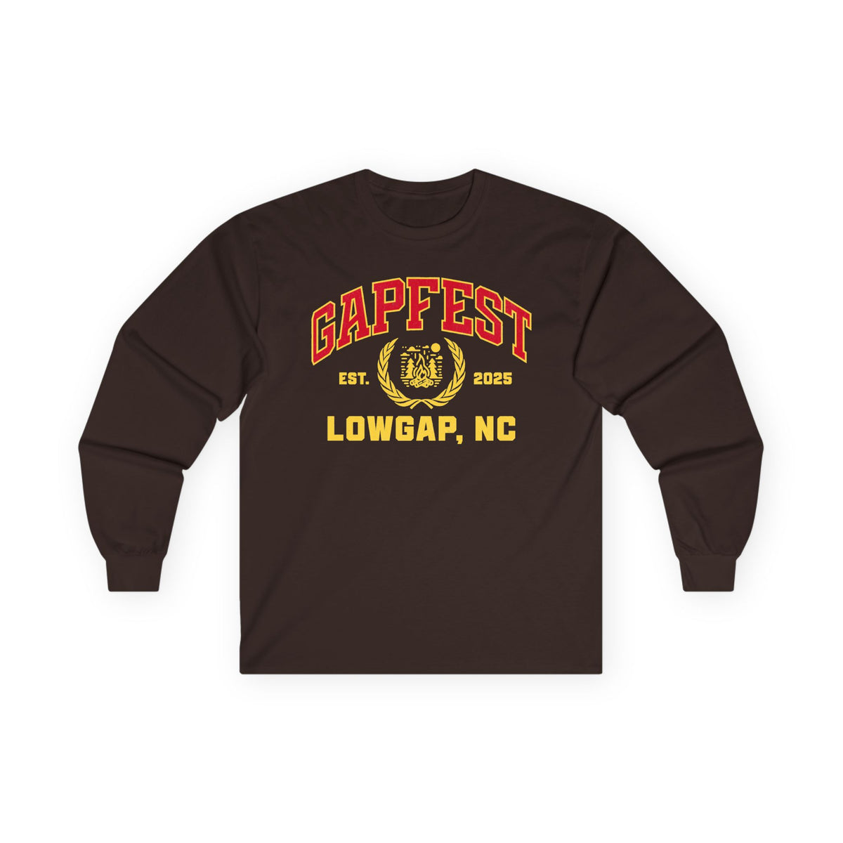 GapFest Front Design Long Sleeve Tee —  Vintage College Crest Shirt